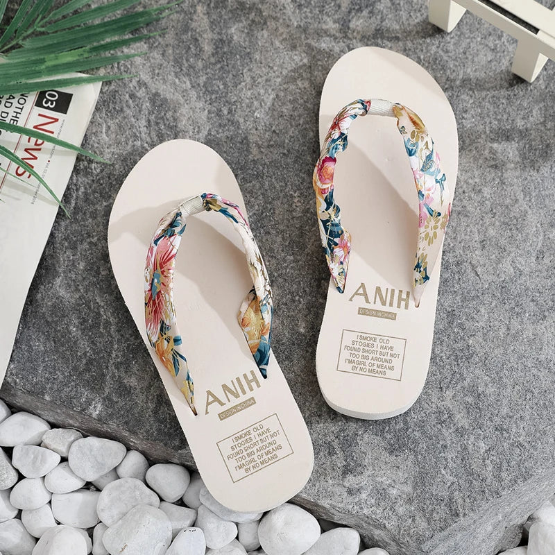 Fashion Women Flip Flops Beach Flat Slippers Casual outside Sandals Summer Ladies Shoes Leisure Slippers Slide Chaussure Femme